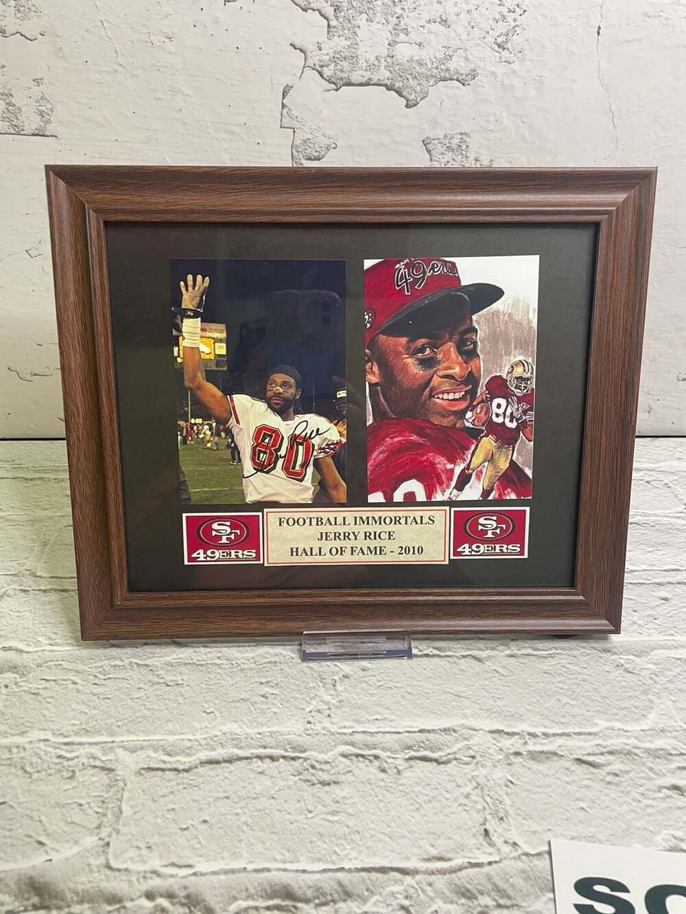 Jerry Rice autographed San Francisco 49ers Framed Football Immortals